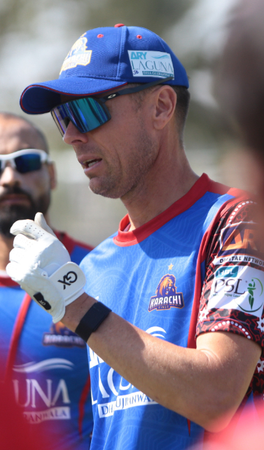 Head coach Johan Botha instructing players